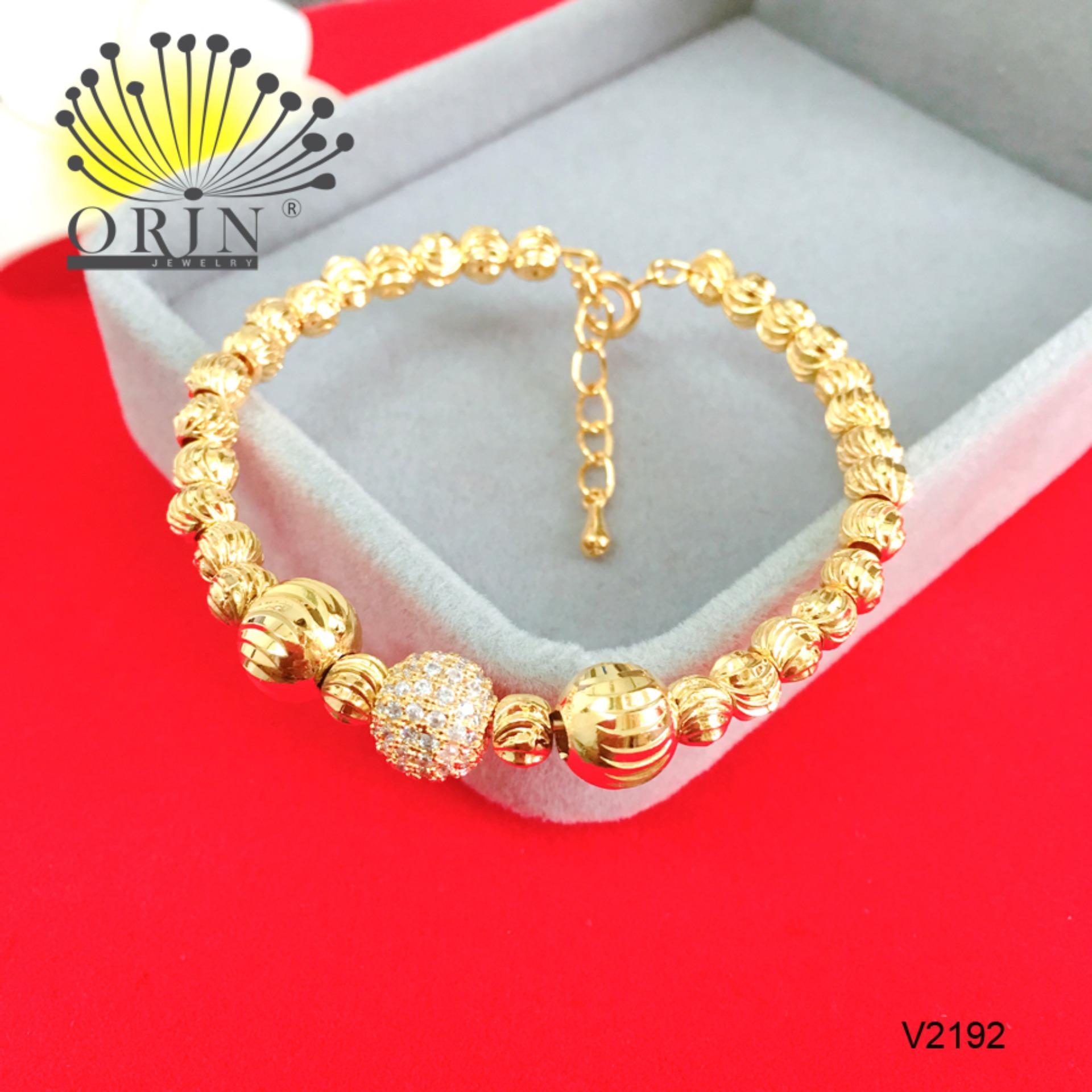 Vòng tay nữ, lắc tay nữ vòng bi nữ đính đá bền màu thiết kế cao cấp Orin V2192