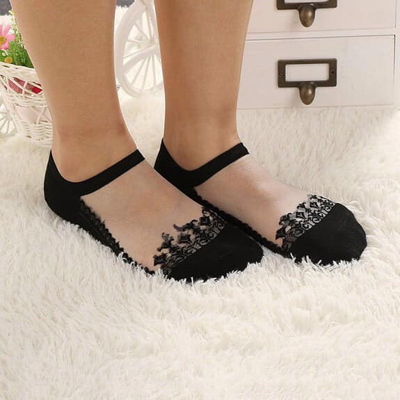 Combo 10 đôi tất/vớ nữ ren công chúa cổ ngắn -Vớ Nữ Tất Ren Công Chúa Cổ Ngắn Phong Cách Hàn Quốc