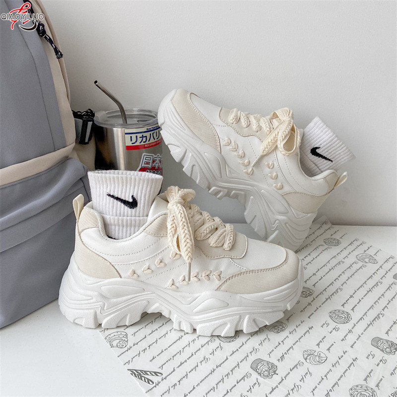 QiaoYiLuo Casual Height Height Weaving Multipurpose Platform Shoes 2022 Fall Summer Sports Fashion Campus Trend runing Shoe Pairs