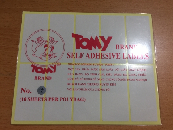[HCM]Giấy decal tomy A5. mã 121. (kthuoc 36*77mm)