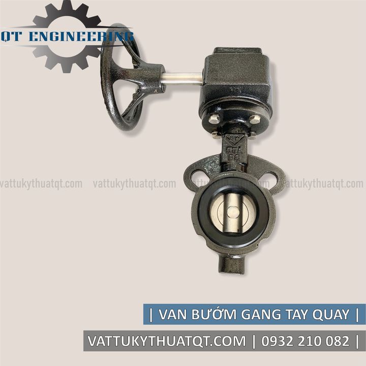 Van bướm gang tay quay - phi 60mm - vattukythuatqt.com