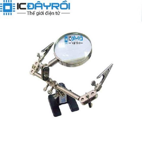 Kính lúp kẹp board mạch đa năng ,tay kẹp , tròng kính bằng thủy tinh ( gia bảo shop)