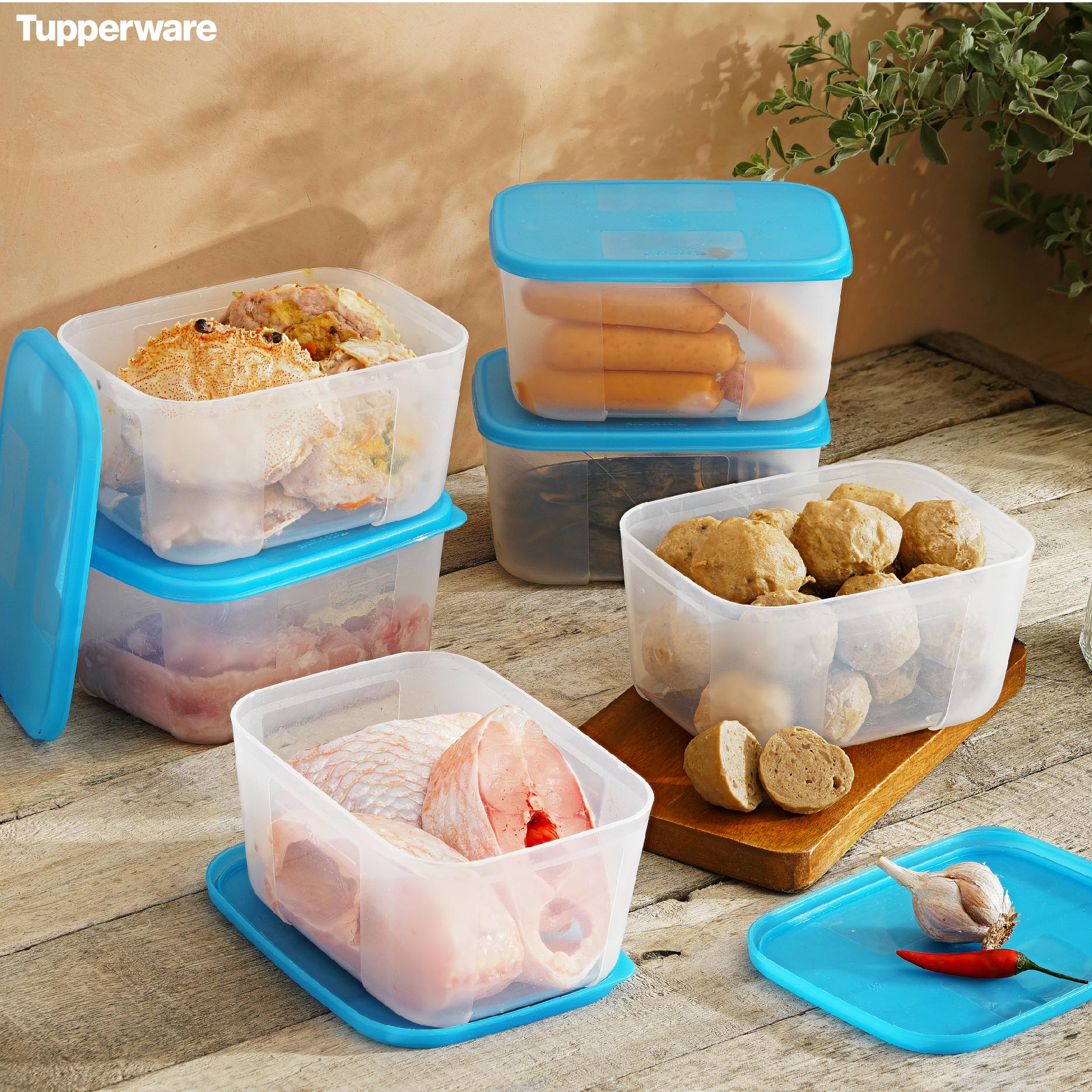 Tupperware, bộ hộp trữ đông Freezermate 650ml (6 hộp) được làm từ nhựa nguyên sinh, an toàn tiếp xúc thực phẩm
