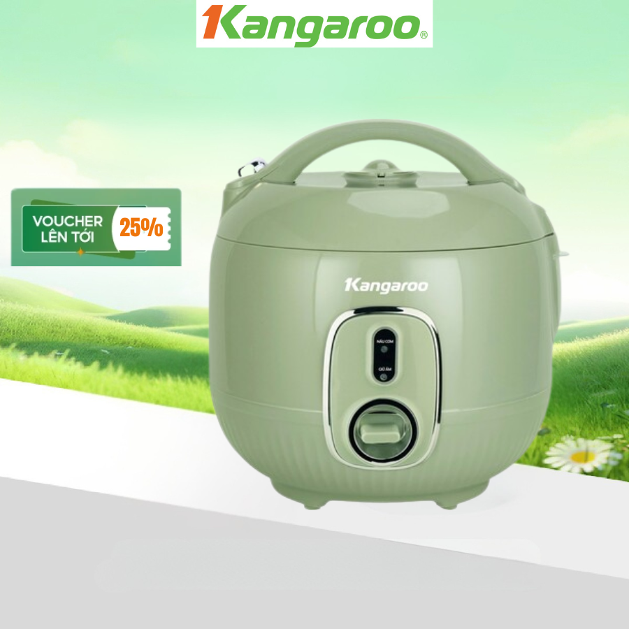 Nồi cơm điện Kangaroo 1 lít KGRC10M1 Công Suất 400W cho 1-3 người ăn - BH 1 năm
