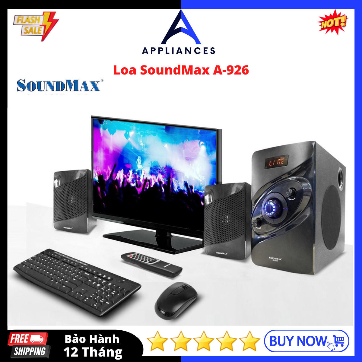 [HCM]  Loa SoundMax A-926 Loa vi tính Soundmax A926/2.1 Loa Bluetooth SoundMax A-926/2.1 LOA SOUNDMAX A926 (2.1) HỖ TRỢ BLUETOOTH USB Loa SoundMax A926 2.1 Bluetooth LOA SOUNDMAX A926/2.1 BLUETOOTH CHÍNH HÃNG Loa Soundmax A926 (2.1)