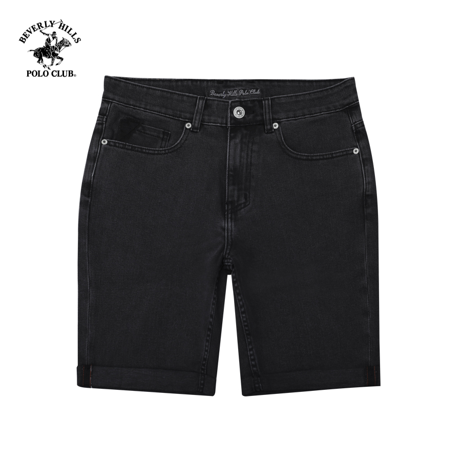 Beverly Hills Polo Club - Quần short Nam Slim Fit cotton Xám nhạt Trơn BHPC  QJSSS24V012