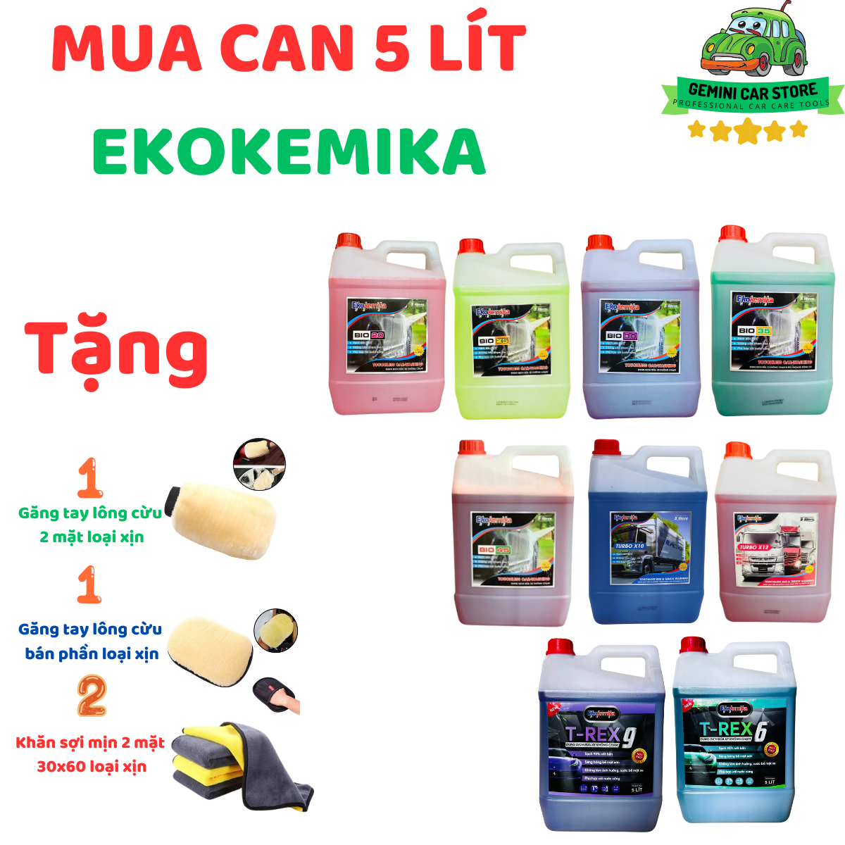 Nước rửa  xe không chạm, Dung dịch rửa xe ô tô xe máy Ekokemika . ⚡ Làm sạch mọi vết bẩn cứng đầu , dưỡng bóng sơn xe giảm xước sơn