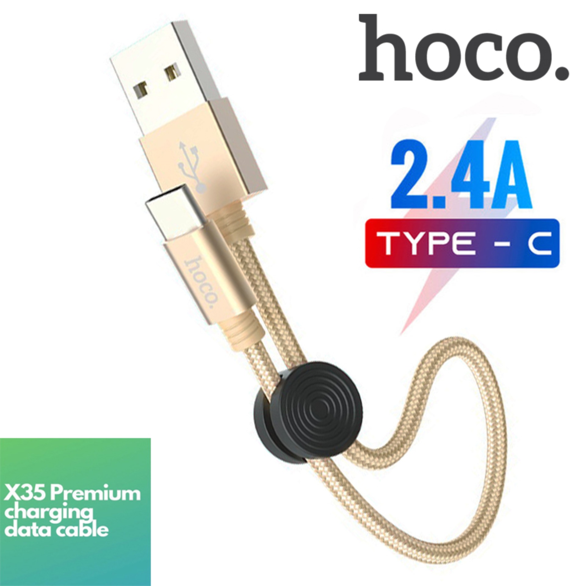 Cáp sạc nhanh và truyền dữ liệu Hoco X35 Type C 25cm tự ngắt khi đầy pin đầu ra 3A Max