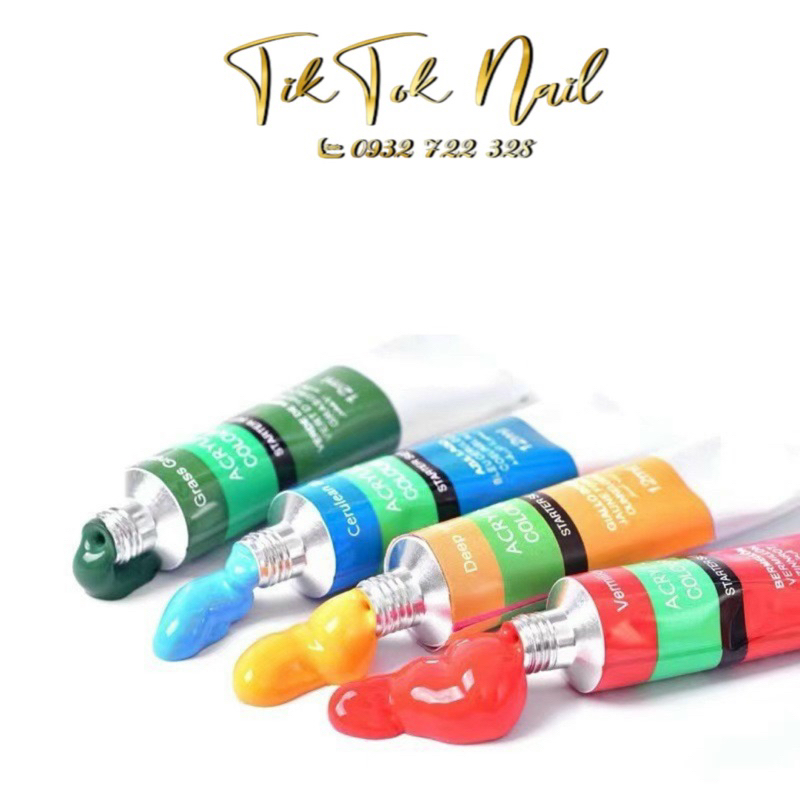 Bột vẽ màu nước set 12 màu