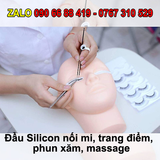 Đầu Manocanh mềm học nối mi massage phun xăm trang điểm - Đầu Silicon Nối Mi, Massage, Phun Xăm, Đầu MaNơCanh Thực Hành Nâng Cao - Manocanh Tập Học Nối Mi, Massage, Phun Xăm, Trang Điểm