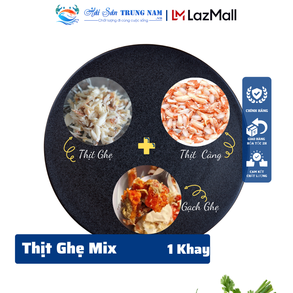 Thịt ghẹ bóc sẵn combo khay 500gr