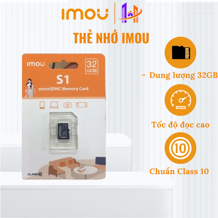Thẻ nhớ Cho Camera IMOU Chuẩn Micro SD Dung Lượng 32GB/64GB/128GB Chuẩn CLASS 10 Tốc Độ Cao Hàng Chính Hãng - Imou LazMall