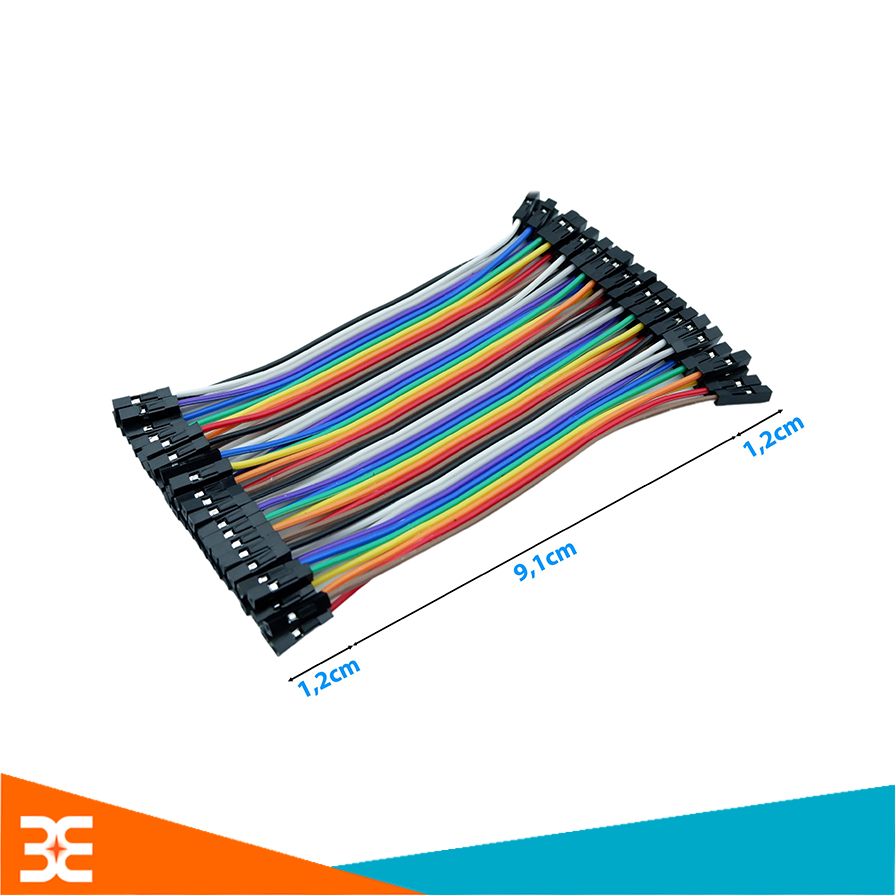 Dây cắm test board , dây nối 7 màu - 10cm- tệp 40 sợi, tệp 10 sợi