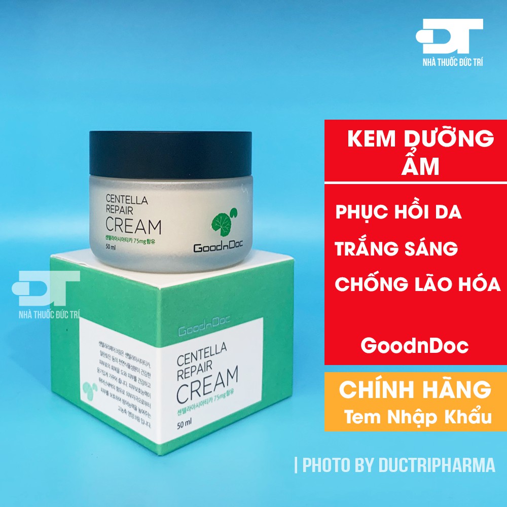 Kem Rau Má GoodnDoc Phục Hồi Dưỡng Ẩm Trắng Sáng Da Chống Lão Hóa GoodnDoc Centella Repair Cream