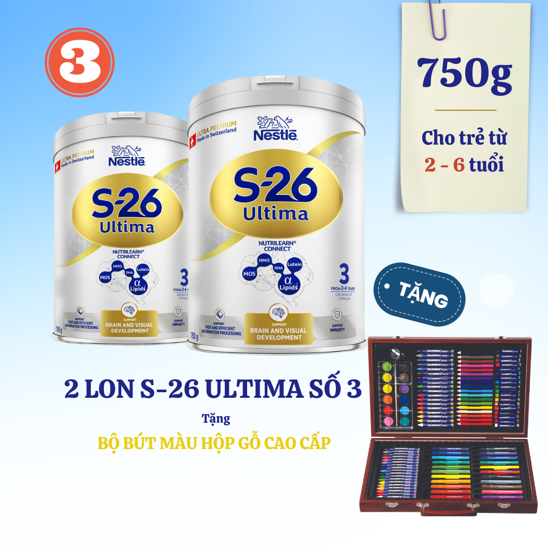 Sữa S26 Nestle Mẫu mới 2023 số 3 750g Cho Bé Từ 2-6 Tuổi
