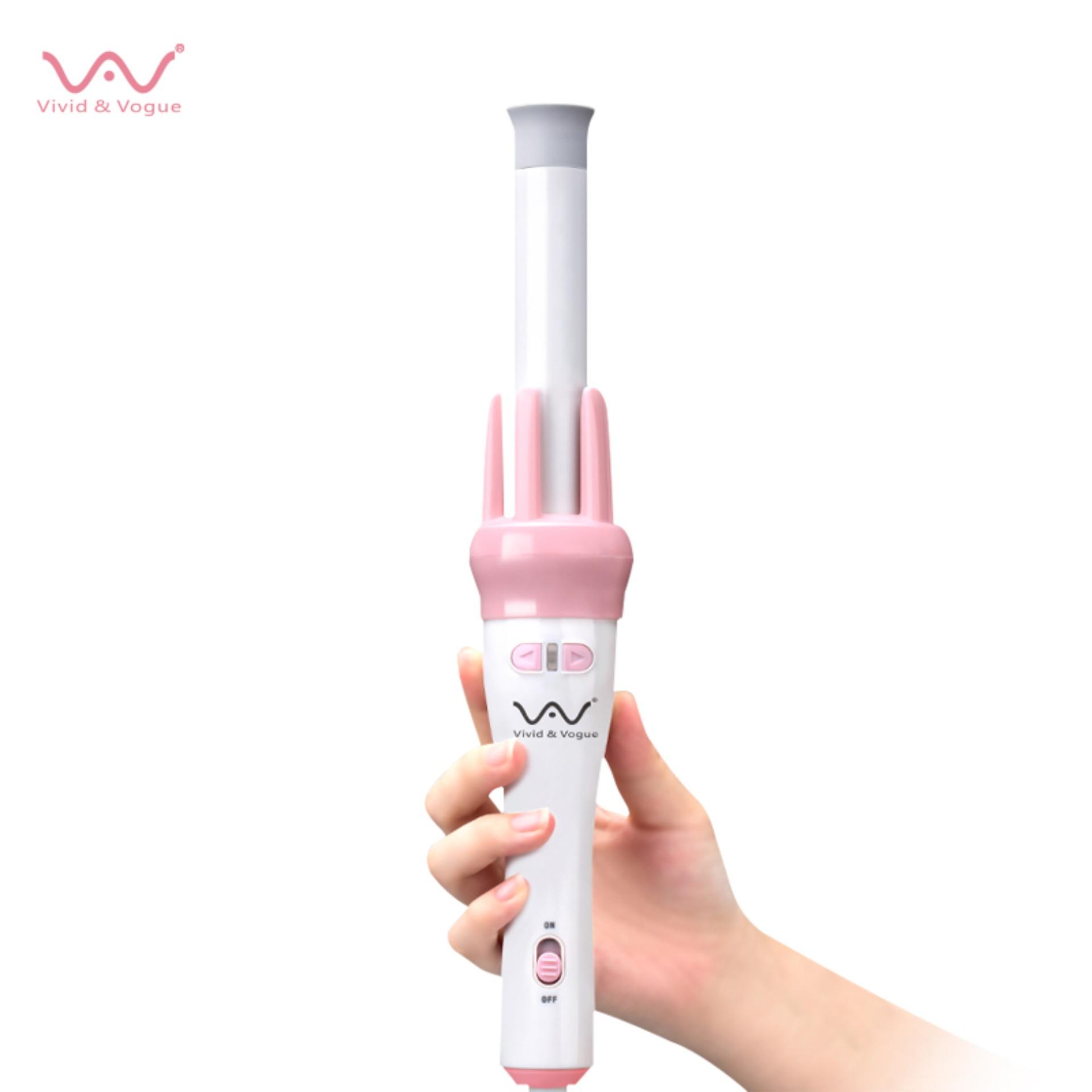 Máy làm tóc uốn xoăn xoay tự động 360 - máy uốn tóc xoăn xoay tự động 360 vivid & vogue, máy làm tóc uốn xoăn tự động - hàng chính hãng