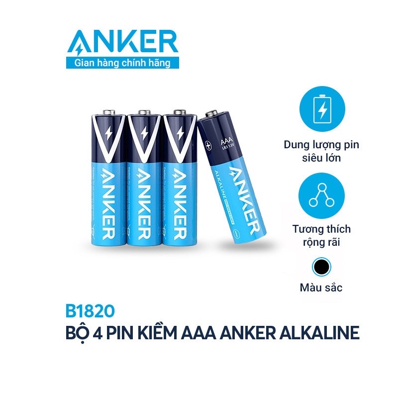 Pin kiềm aaa anker alkaline - b1820