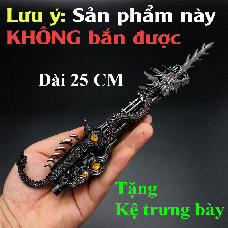 Mô hình gatling 6 nòng skin rồng đen trong cf