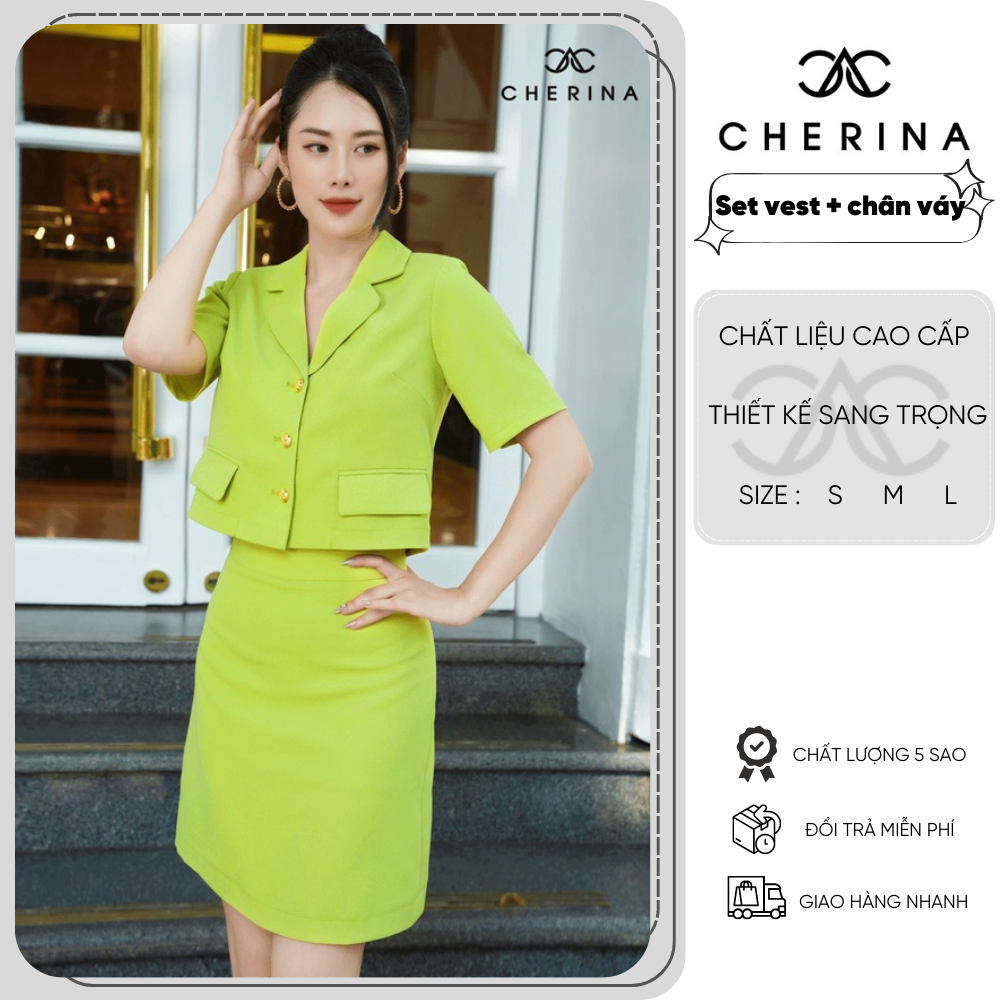 Set áo vest chân váy Combo áo vest kèm chân váy Lisa Set, thiết kế sang chảnh, thời thượng