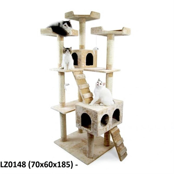Cat Tree - Nhà Cây Cho Mèo Kèm Trụ Cào Móng - Mã LZ0148 (50 x 60 x 155cm) - [Nông Trại Thú Cưng] - 1 ĐỔI 1 LỖI KỸ THUẬT
