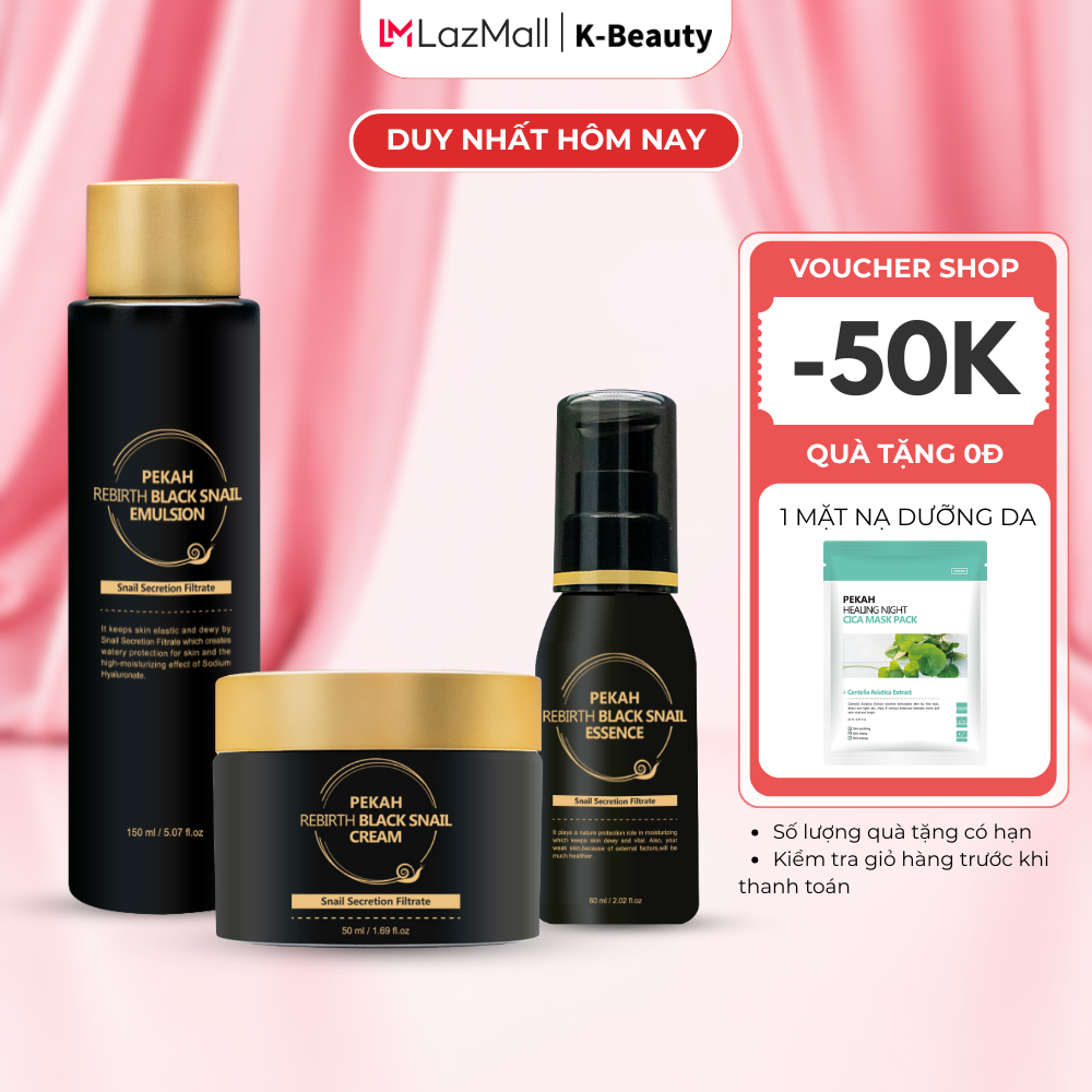 Combo Nước hoa hồng PEKAH cấp ẩm + Serum Dưỡng Ẩm PEKAH Chống Lão Hóa Giảm Nhăn + Kem Dưỡng PEKAH Chống Lão Hóa Mờ Thâm - Kbeauty Sản phẩm chính hãng