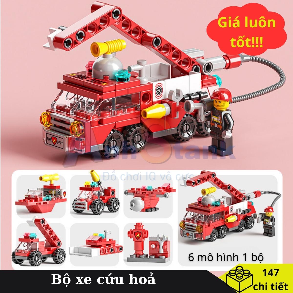 Bộ đồ chơi lắp ráp xe cứu hỏa at5038-7 147 chi tiết cung cấp bởi anhstank