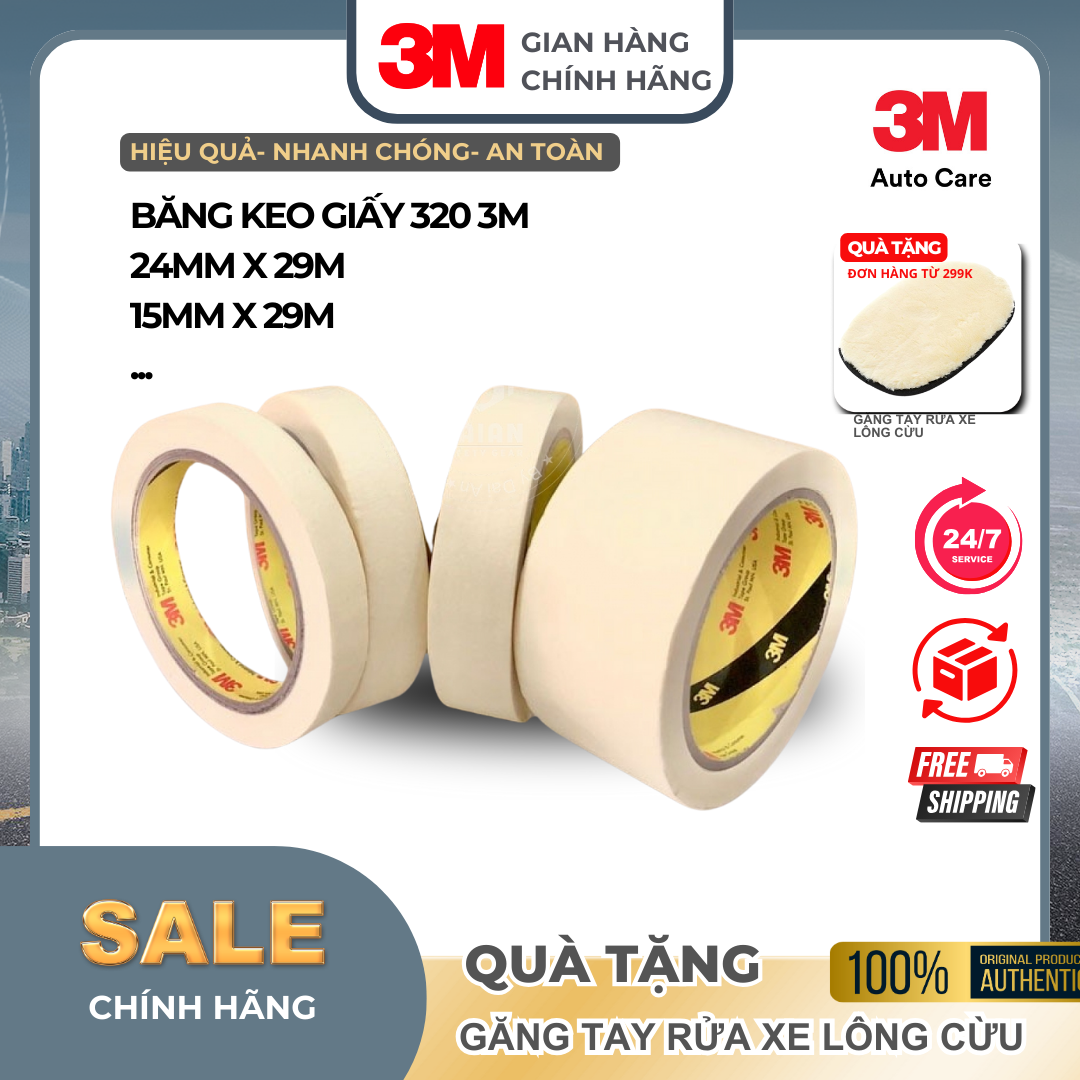 Băng keo giấy 3m 320