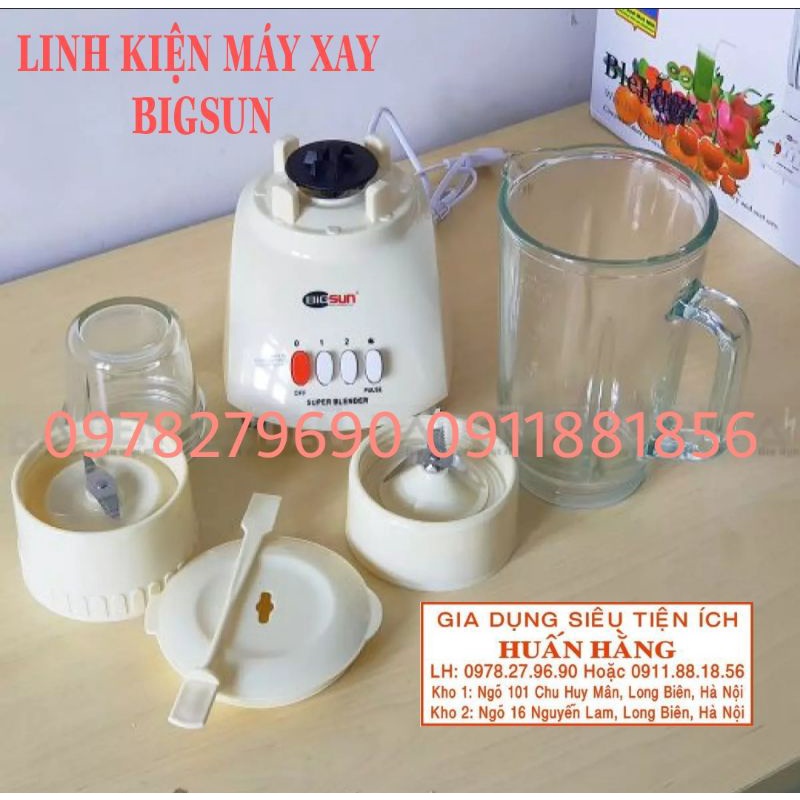 Linh kiện cối thủy tinh máy xay bigsun bb-379m bb-168 bb-179
