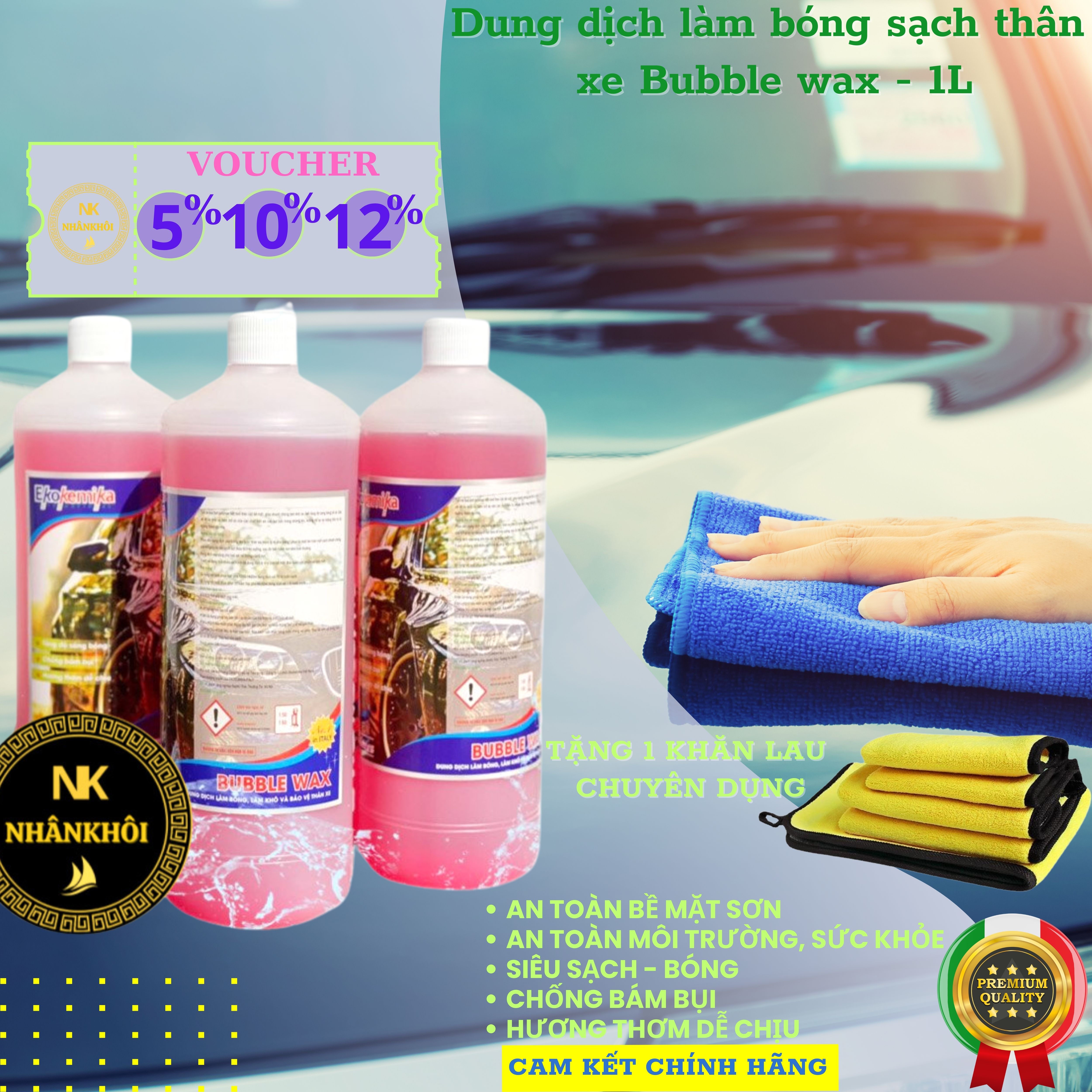 Bubble Wax - Dung dịch làm bóng thân xe ô tô - Ekokemika