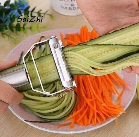 Nạo Rau Củ Quả Bằng Inox 3 in 1 Đa Năng 3 Lưỡi Tiện Dụng