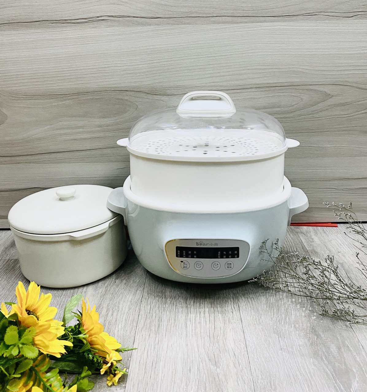 [ Sẵn giao ngay TPHCM] Nồi nấu chậm/ Nồi hầm cháo BEAR 2l5 DDZ-C25E1 màu xanh ngọc xinh xắn, cực kì tiện dụng