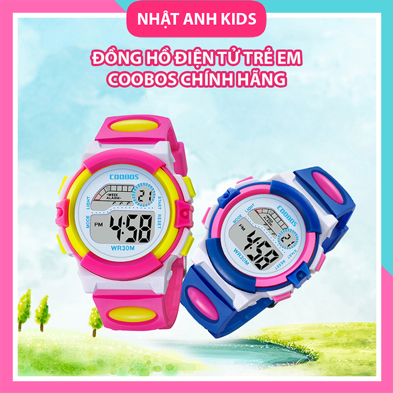 Đồng Hồ Điện Tử Trẻ Em COOBOS Chính Hãng chống nước cho bé trai & bé gái