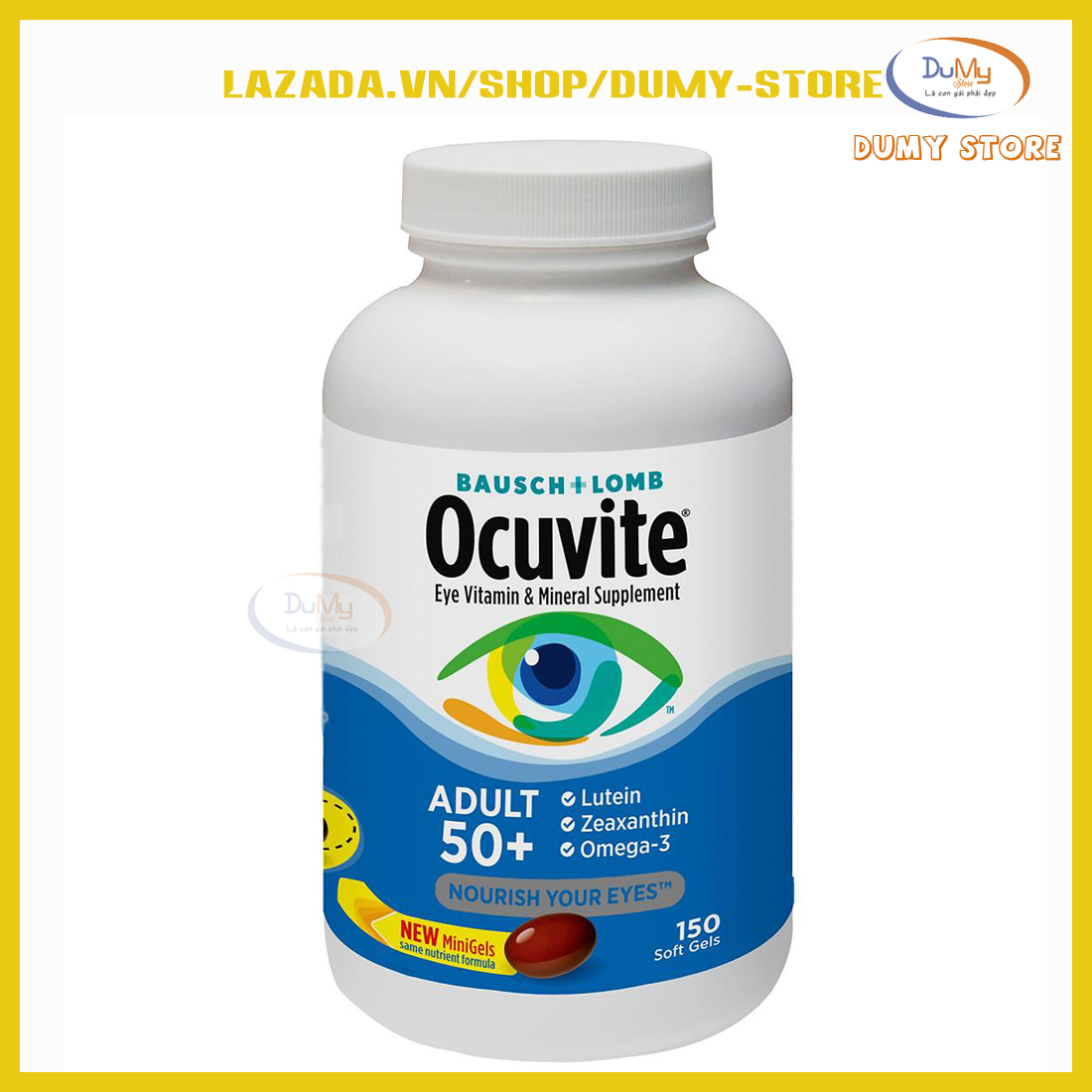 VIÊN UỐNG BỔ MẮT OCUVITE ADULT 50 + BAUSCH & LOMB MỸ 150 VIÊN