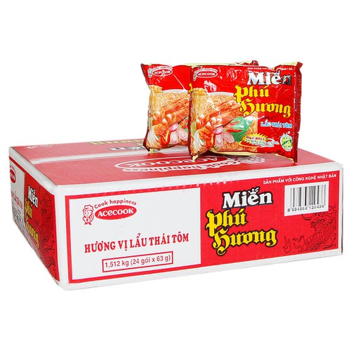 Thùng 24 Gói Miến Phú Hương Hương Acecook LẨU THÁI TÔM