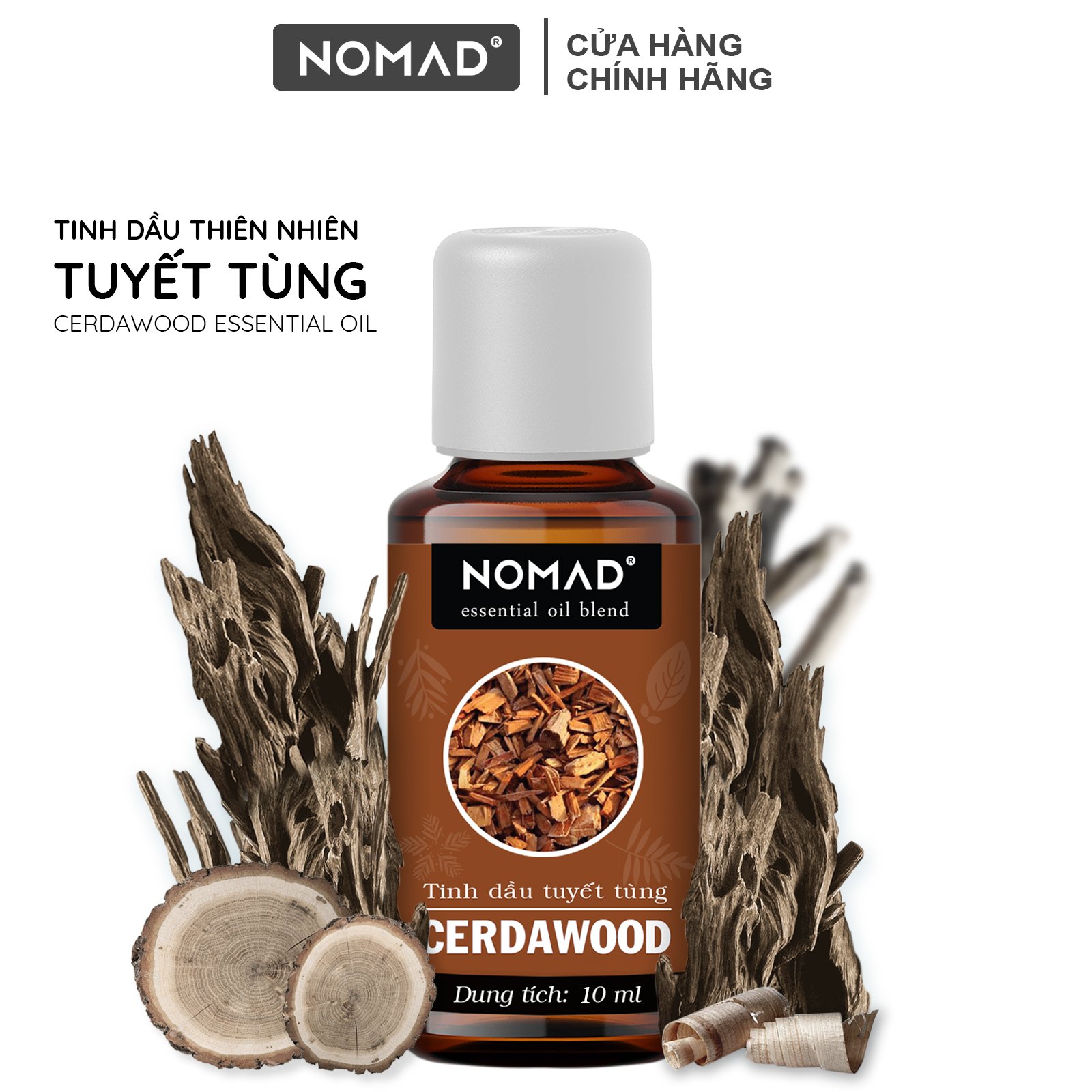 Tinh Dầu Thiên Nhiên Hoàng Đàn Nomad Cedarwood Essential Oil