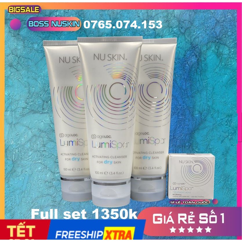 Combo 3 Sữa Rửa Mặt Lumispa tặng 1 đầu silicon Lumispa Nuskin