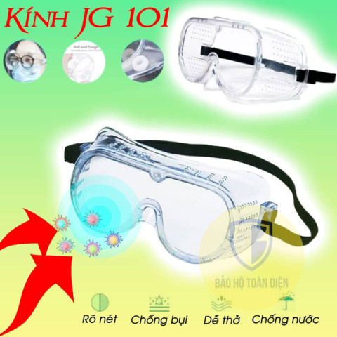 Kính chống bụi chống hóa chất JG101 Thương hiệu Đài Loan _ Kính chống va đập, chống bụi, chống hóa chất, chống hóa chất, chống tĩnh điện.