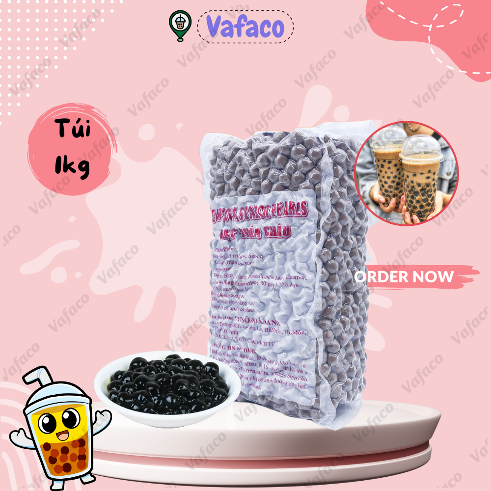 TRÂN CHÂU ĐEN CARAMEL HOÀN ANH (1kg) TRÂN CHÂU WINGS ĐÀI LOAN COTRA NGON HƠN TRƯỜNG LẠC