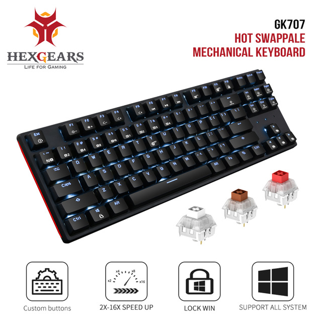 Bàn Phím Cơ , Bàn Phím Chơi Game Cho Pc / Mac / Lap Chọn Mua Ngay Bàn Phím Cơ Loại Ngắn H28 Đèn Led RGB Với 8 Chế Độ Đẹp Mắt C