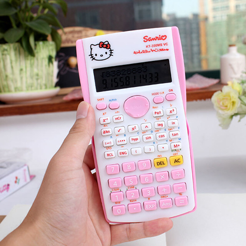 [HCM][CÓ SẴN PIN] - MÁY TÍNH KITTY BỎ TÚI - MÁY TÍNH THÔNG MINH CHO HỌC SINH SINH VIÊN HÌNH DOREMON  MÈO KITTY FX-350