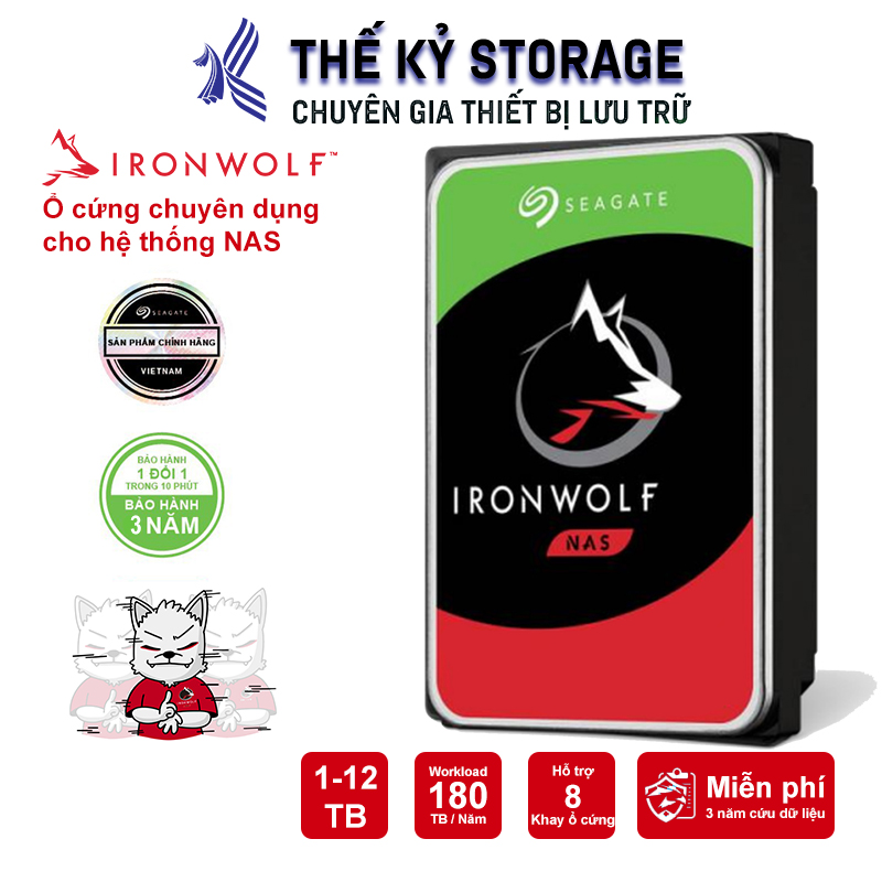 Ổ cứng gắn trong HDD Seagate IronWolf  - chuyên dụng cho NAS