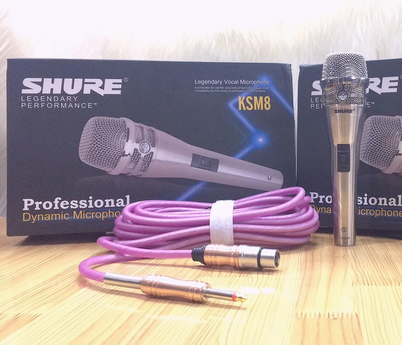 Micro Shure KSM8 Có Dây , Mic Hát Karaoke Chống Hú
