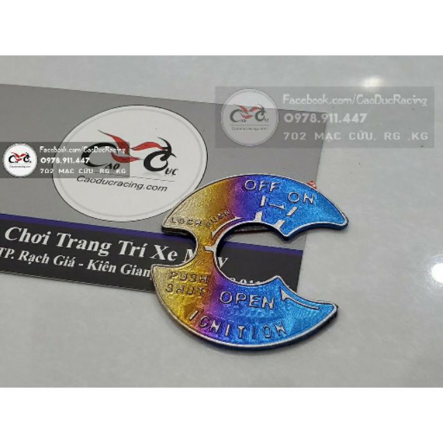 tem miếng dán ổ khóa titan EXCITER LUVIAS MIO