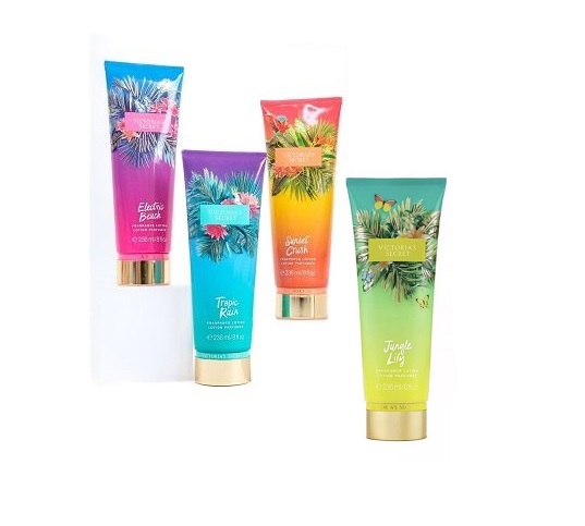 Dưỡng thể giữ ẩm da cao cấp authentic Victoria's Secret Fragrance Lotion 236ml-Electric Beach/Tropic Rain/Jungle Lily/Sunset Crush (Mỹ)