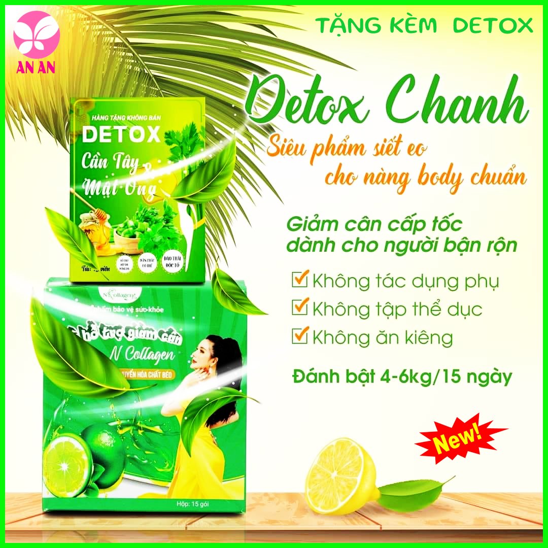 Detox Chanh Giảm cân - Trà chanh giảm cân - - Trà giảm cân Detox chanh N Collagen
