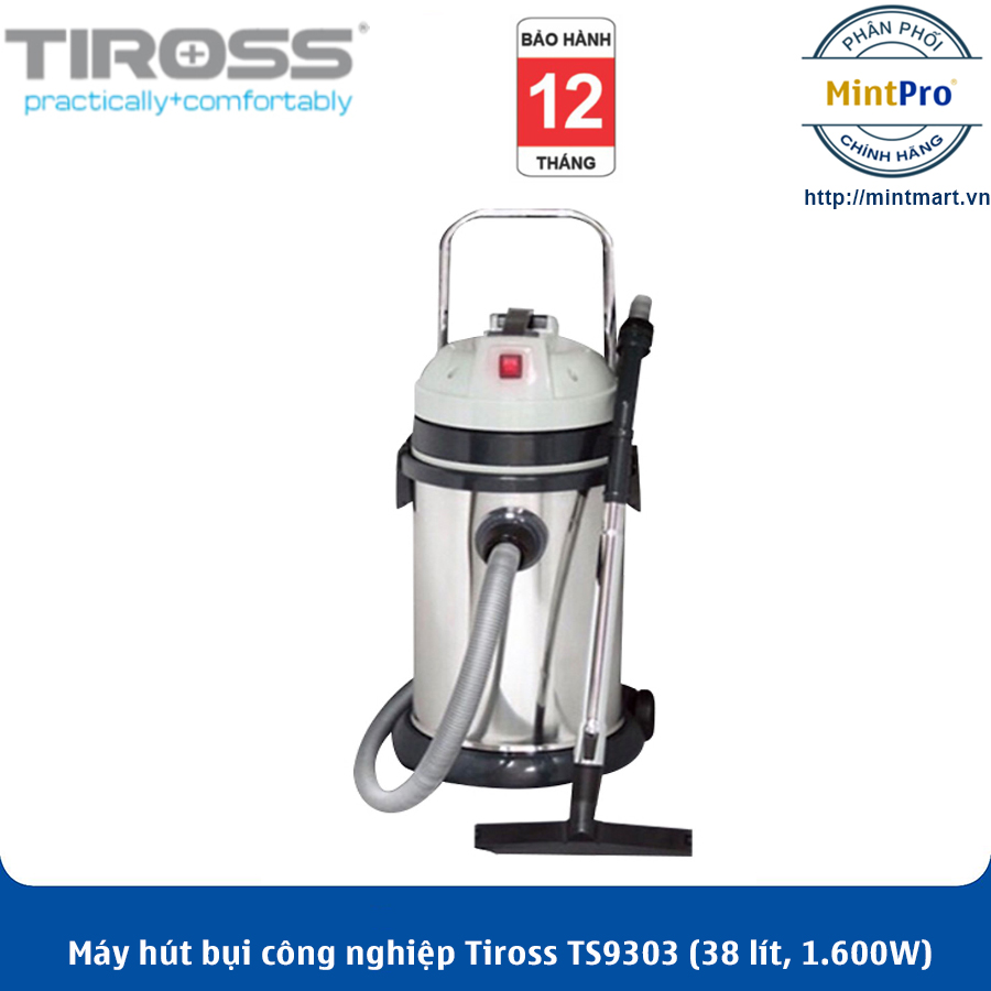 Máy hút bụi công nghiệp ướt và khô Tiross TS9303 - Hàng Chính Hãng