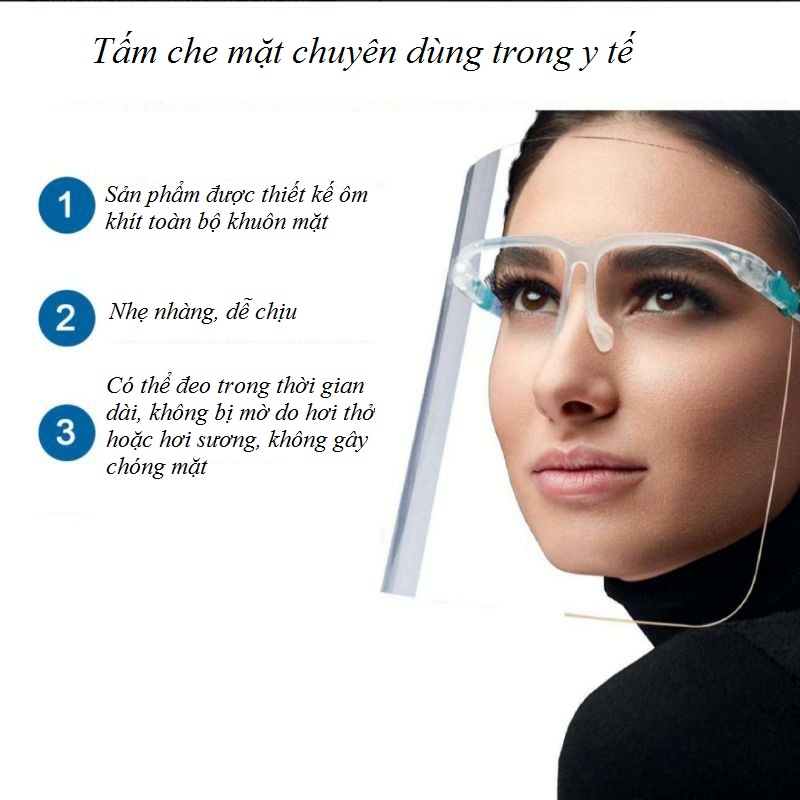 [Face shield] Mặt Nạ Kính Bảo Hộ Đa Năng Chống Dịch, Chống Giọt Bắn, Bụi