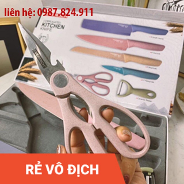Bộ dao kéo 6 món kháng khuẩn everrich