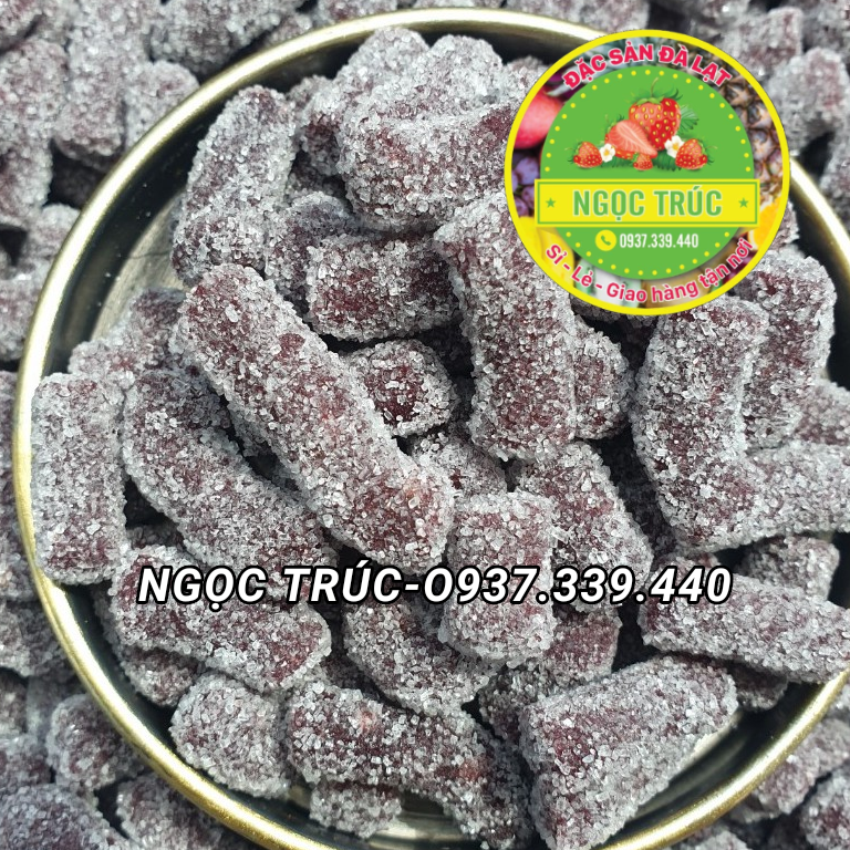 [HCM]KẸO DÂU TẰM - ĐẶC SẢN ĐÀ LẠT- KẸO THƠM DẺO  TÚI ZIP 500G