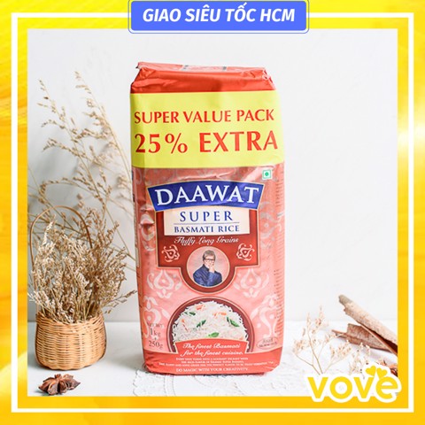 Gạo ấn độ daawat super basmati rice 1kg